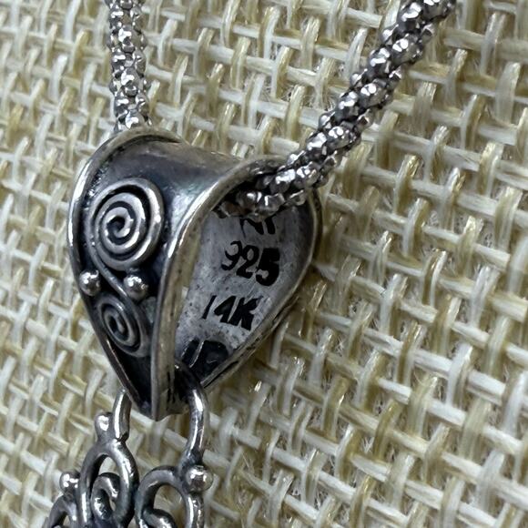 NF Carved Goddess Face Amethyst 14K Gold and 925 Sterling Silver Necklace - Picture 8 of 11